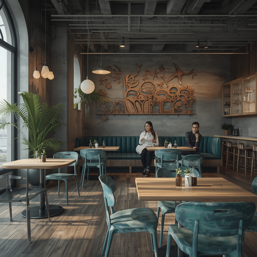 Kursi dari Limbah Laut Mulai Dipakai Kafe Modern Dunia